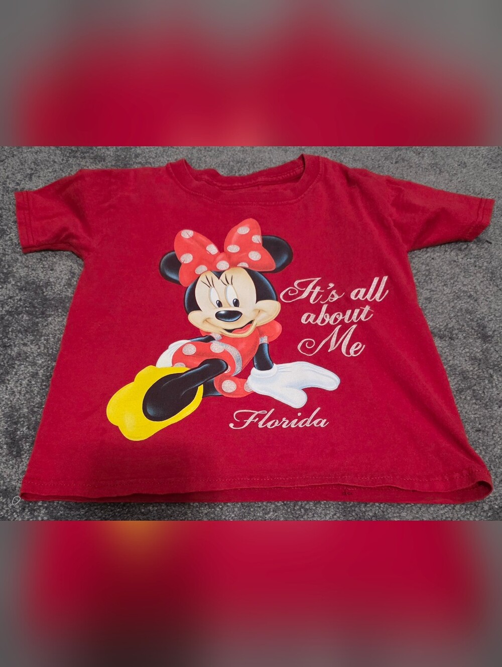 Kids Disney Red Minnie Mouse Tee Size 4/5